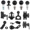 For Motorcycle Handlebar Bracket Universal 25mm Ball Head Base M8 M10 Threaded Adapter Fit Mirror Mount Phone Holder GPS