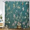 Tenda da Doccia Stile Cinese Fiore Uccello Tenda da Bagno Impermeabile Tessuto Stampato 3D Con Ganci Decorazione Tenda da Doccia