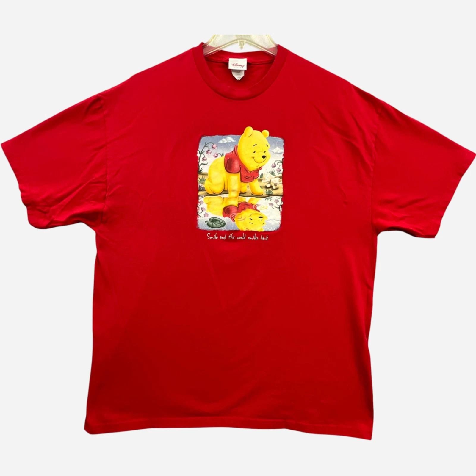 

Vintage Disney Store Winnie The Pooh T Shirt 2XL Smile And The World Smiles Back 3XL