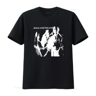 Adam and the Ants Band Print T Shirt for Retro Rock Vintage Washed Graphic Comfortable Versatil