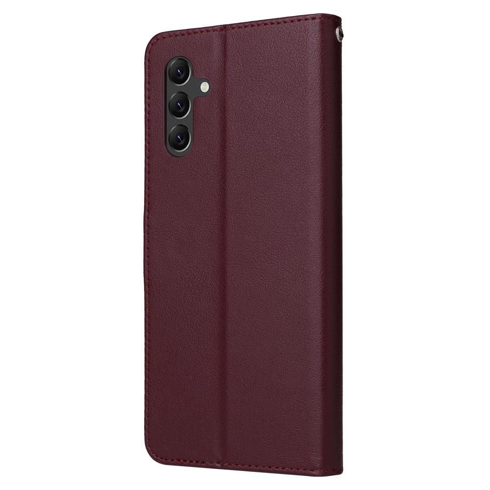 For Samsung Galaxy A14 5G Case Scratch-proof PU Leather Phone Stand Cover with 3 Card Holders