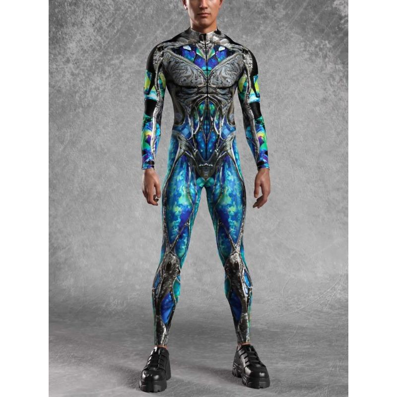 Costume de Scenă cu Imprimare Digitală 3D Adulți Evenimente de Halloween Petrecere Tematică Carnaval Costum Cosplay Joc de Rol Salopetă