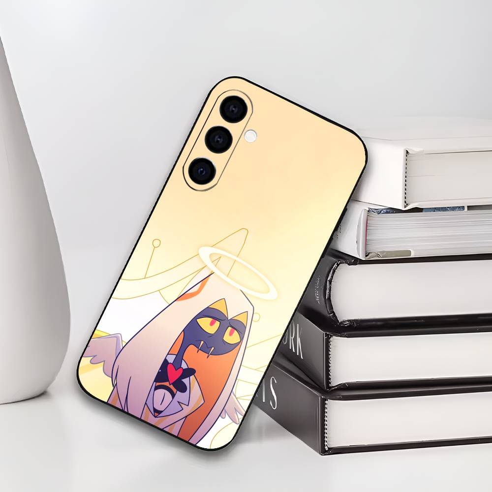 Sir Pentious H-Hazbin H-Hotel Phone Case For Samsung Galaxy A73,A72,A71,A70,A53,A52,A51,Soft Silicone Black Cover