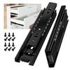 200 Mm Side Drawer Slides (20.4cm) — Pair, Ball Bearing, Load 45 Kg, Black Steel