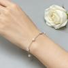 S925 Sterling Silver Sparkle Diamond Ball & Pearl Bracelet - Versatile and Fashionable Full of Stars Design