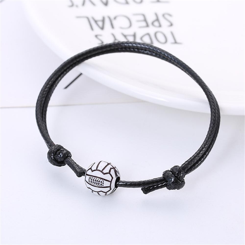 Fashion Football Basketball Baseball Braided Bracelet Adjustable Wrist Rope Unisex Couple Bangle Students Sports Match Souvenir