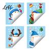 Festive Home Decor for Glass Christmas Window Stickers Static Cling Santa/Reindeer/Snowmen/Elves Print Waterproof Clings PVC Decal Windows And Doors