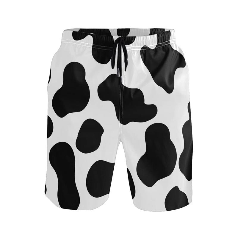 Cool Animal Tiger 3d Printed Shorts For Men Black White Striped Speckle Street Personality Short Pants Summer Loose Board Shorts
