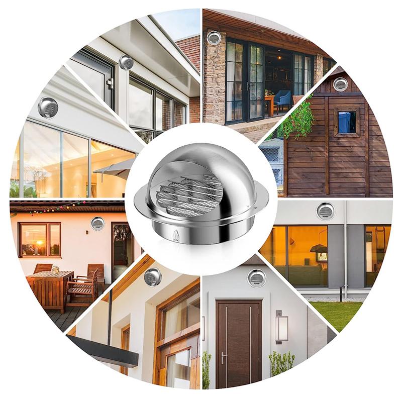 Edelstahl Lüftungskanal Abluftgitter Abdeckung für Wand Decke Vogelschutz und Rattenabwehr Luftauslass Heizung Kühlung Kappe