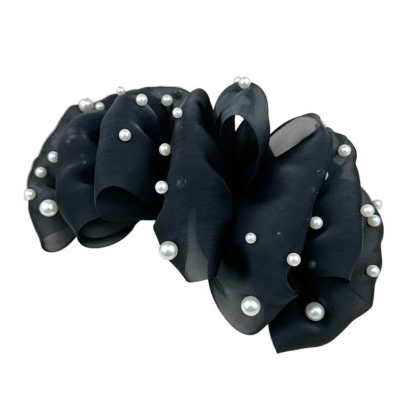 Summer Sweet Multi-Layer Mesh Tulle Big Bow Hair Claw Clips For Women Elegant Bowknot Ponytail Clip  Headdress Accessories