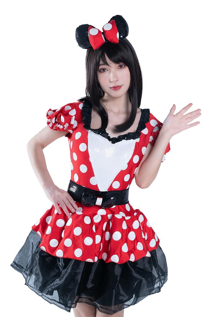 Déguisement Disney Cosplay Halloween Officiel Minnie Mouse Sinistre Rouge Minnie Taille Femme Petit Rouge 67699N