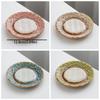 Non-Slip Ceramic Ginger Grater Embossed Texture Colorful Garlic Masher Plate Efficient Round Plate Vegetable Grinding Tool