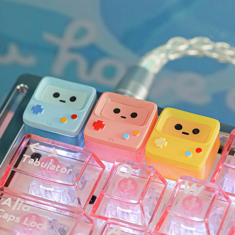 1Pcs Kawaii Esc Replacement Keycap Single Resin Retro Game Console Translucent Keycaps Arcade Mechanical Keyboard Accessory
