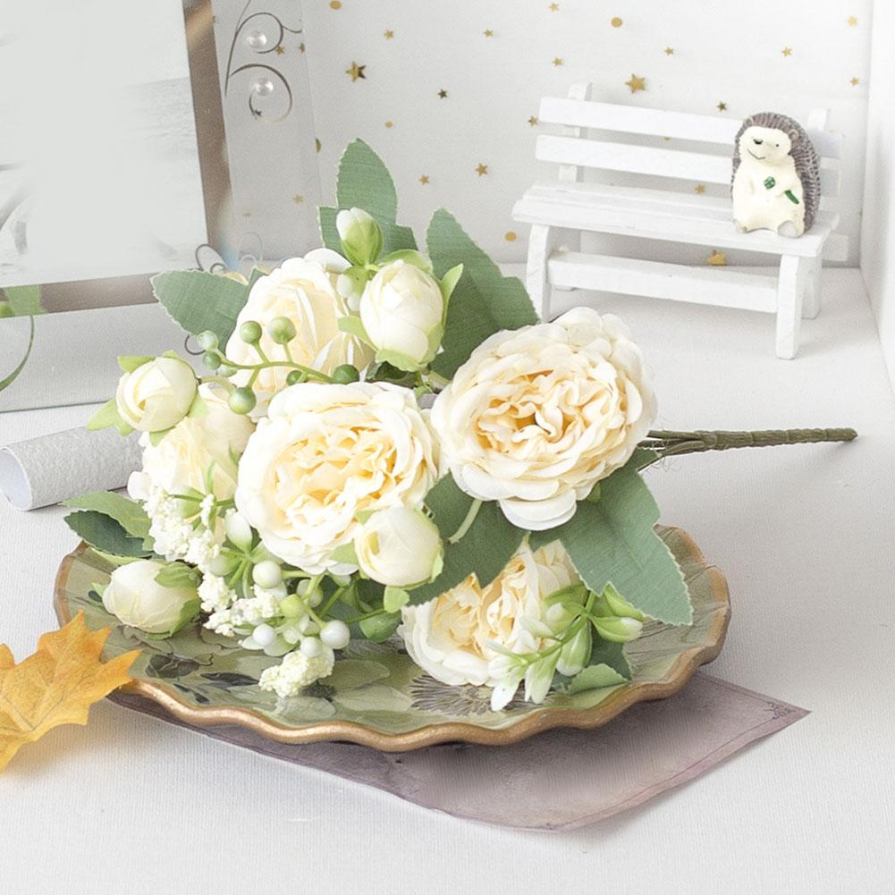 Elegant Artificial Peony Bouquet for Weddings and Home Decor Silk Flowers for Centerpieces and Bridal Arrangements