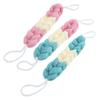 Bath Exfoliate Puff Super Soft Rich Foam Quick Drying Reusable Lanyard Design Non-fading Stretchable Exfoliating Bath Loofah Sponge Mesh Bathroom