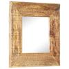 Hand Carved Mirror 50x50x2.5 cm Solid Mango Wood