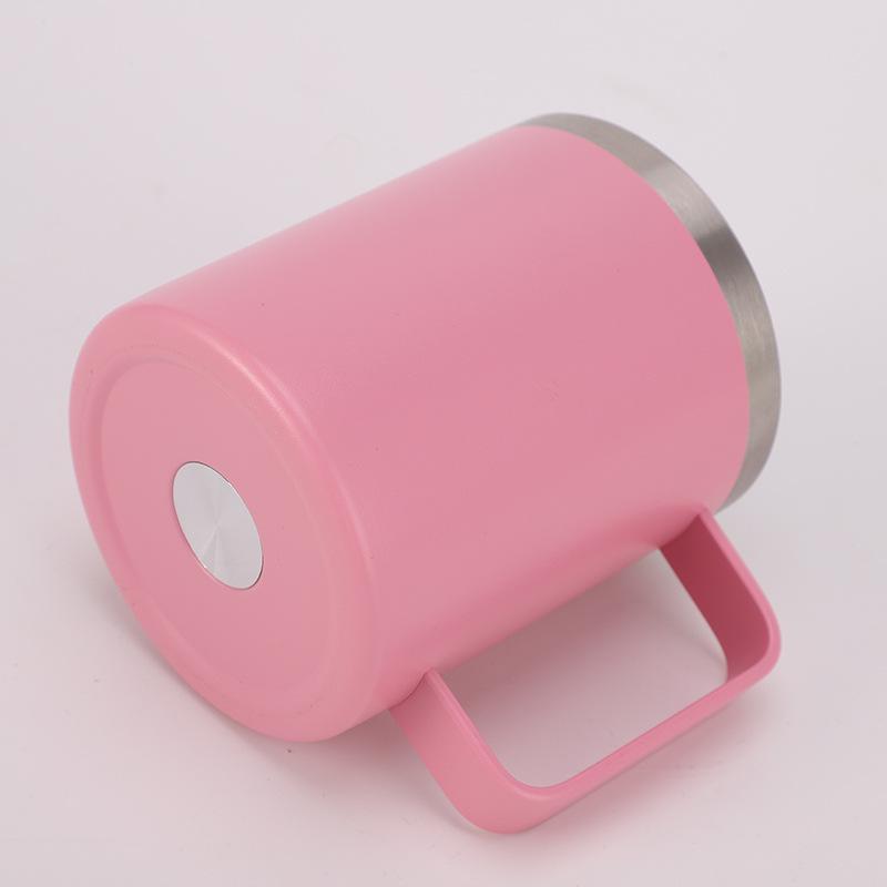 12oz Stainless Steel Vacuum Insulated Tumbler with Transparent Lid and Handle