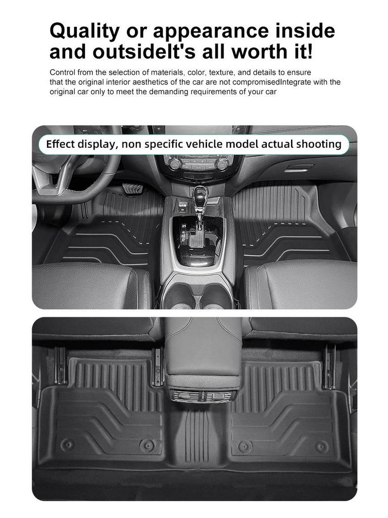 All-TPE Car and Trunk Floor Mats for 2021 Nissan Rogue