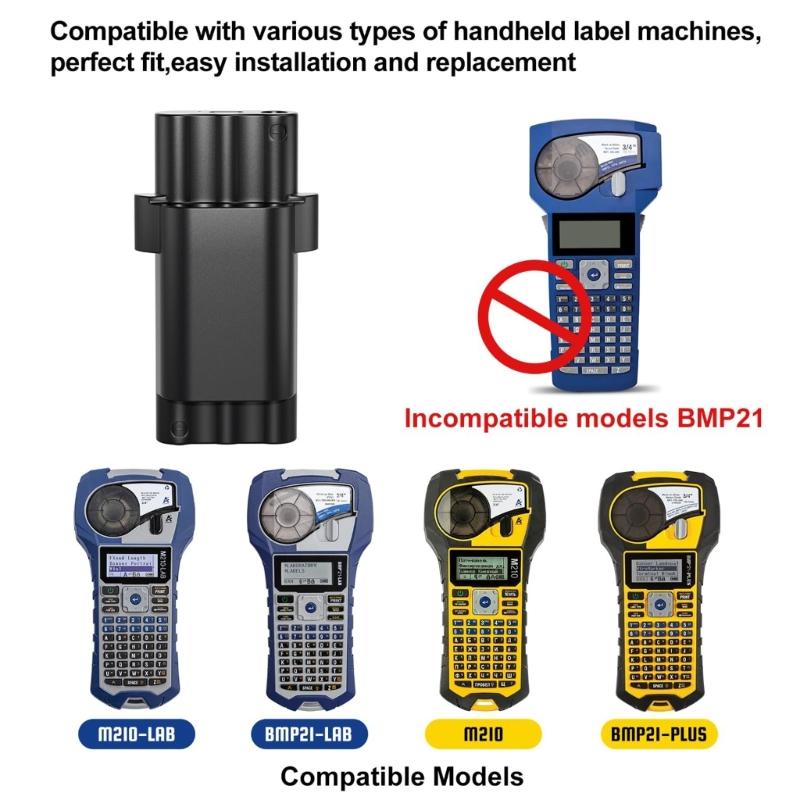 High Capacity LiBattery For M210,BMP21Plus,BMP21LAB,BMP21,IDPAL,LABPAL Label Printers Battery Fast Charging Support