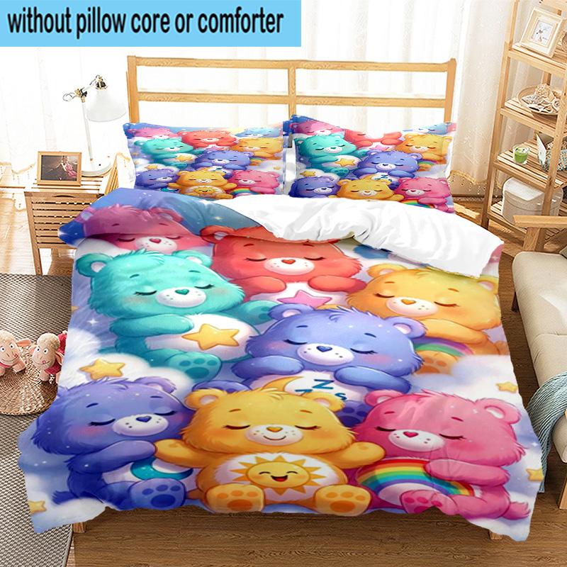 3PCS Love Bears Cozy Night 3pcs Bedding,Including 3PCS Duvet Cover And 2pcs Pillowcases Perfect for Christmas,Ideal for Bedroom, Dormitory