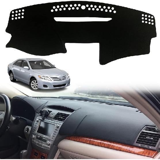 

Накладка на панель приборов Коврик Противоскользящий Совместимо с Toyota Camry 2007-2011 Защита от солнца (Черная отделка) Black Trim