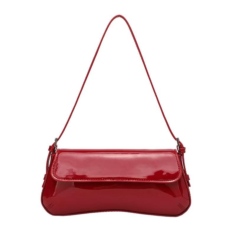 Z s red baguette armpit bag 2 summer new products fashionable simple flip retro shoulder bag красный