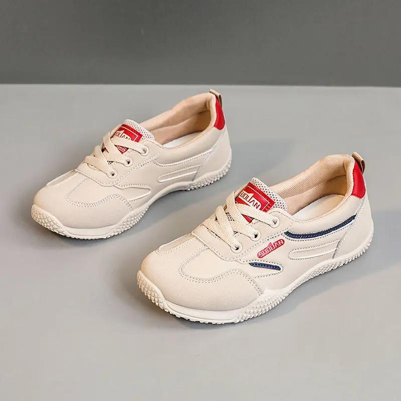 

Новые дышащие белые туфли 2025 года, лето-осень, увеличивающие рост, повседневные и износостойкие спортивные туфли, женские повседневные кроссовки 40 хаки