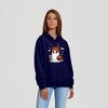Women's O-neck Long Sleeve Halloween Printed Top Solid Color Hoodie
