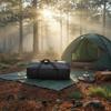 Black Camping Storage Bag with Zipper, Water-resistant, Sports Organizer for Hiking, And