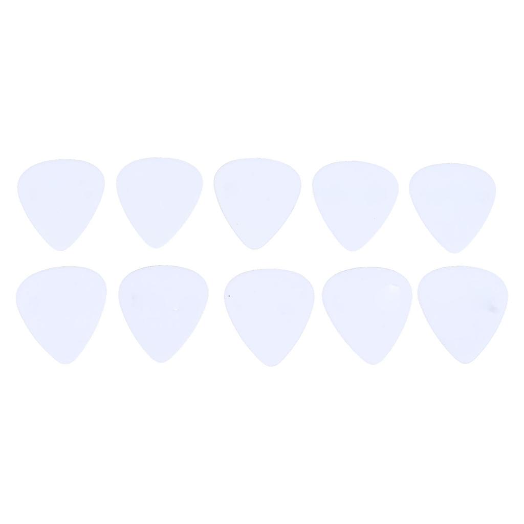 10PCS Acoustic Guitar Pick White Celluloid Guitar Pick Plectrum Set for Musical Instrument