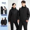Men's Softshell Mountaineering Jacket: Thin Fleece, Windproof, Splash-proof, Warm Outdoor Sports Team Uniform