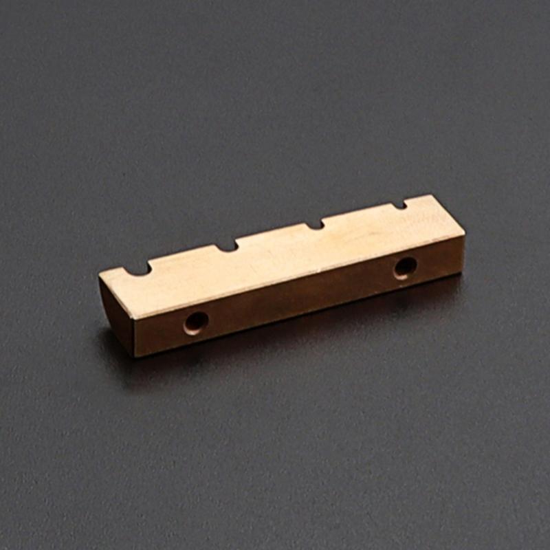 4 String Electric Bass Top Nut Replacement Bass Guitar Pre-Slotted Brass Nut