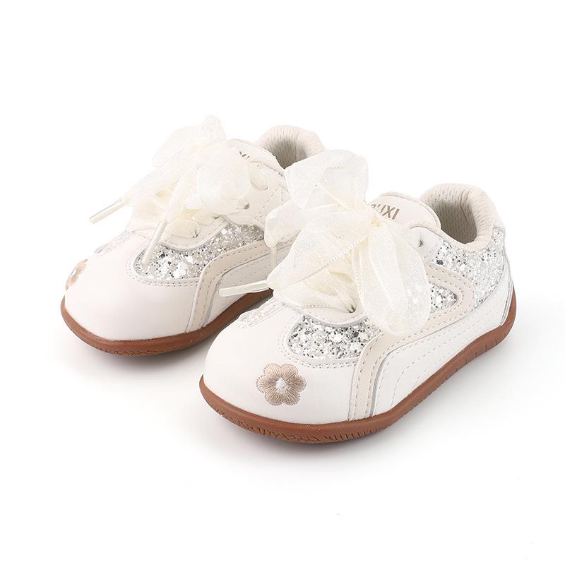 Baby Girl Princess Bow Shoes: Soft Sole Non-Slip Toddler Sneakers for Spring
