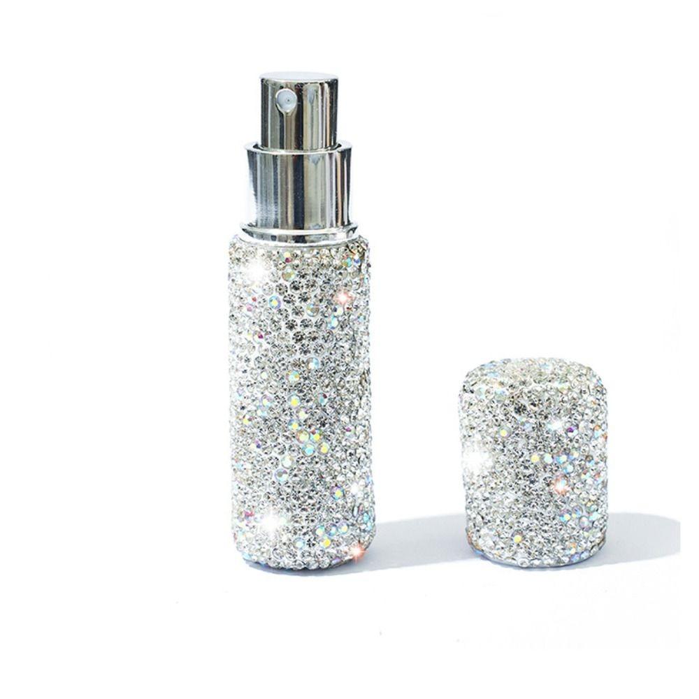 

10ml Perfume Bottle Full Rhinestone Portable Refillable Bottles Glass Empty Storage Container Makeup Tool белый