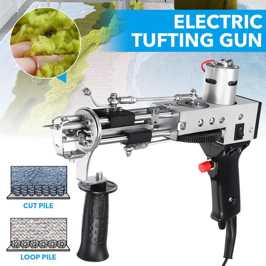 10000r/min Electric Carpet Tufting Guns Hand Gun Carpet Weaving Flocking Machine Cut Pile Loop Pile Power Tool EU Plug 70W 110- 240V