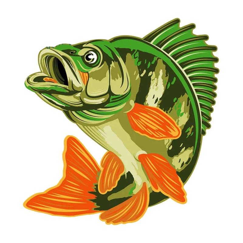 Custom Fishing Fish Car Stickers PVC Glue Sticker for Motorcycle Surfboard Laptop Vinyl Wrap Anime Cartoon Decor Car Accessories