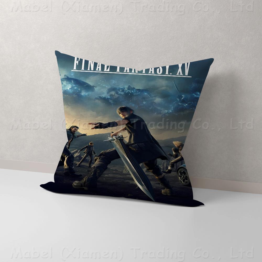 Final Fantasy Game Series Personalized Picture Text Home Decorative Pillows Household Gifts 45x45cm