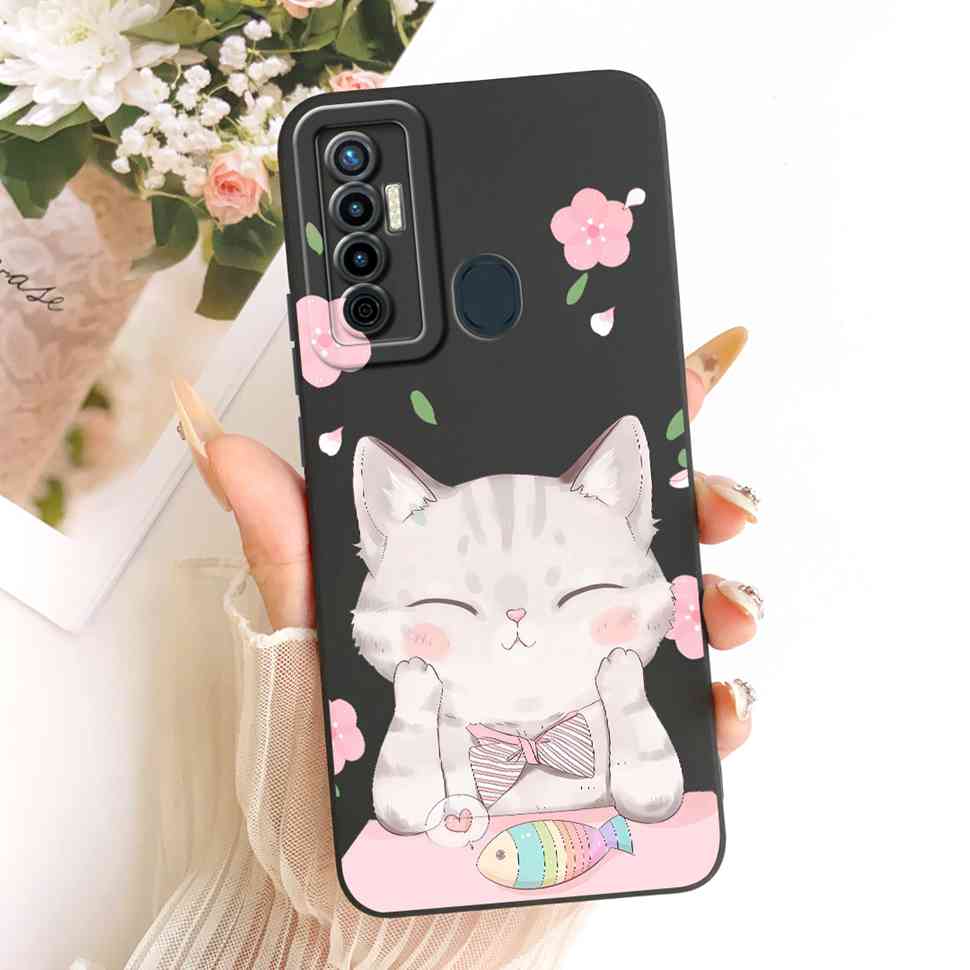 For Tecno Camon 17 CG6 CG6j Case Fashion Cute Cartoon Print Silicone Back Cover For Tecno camon 17 Bumper Phone Cases Fundas