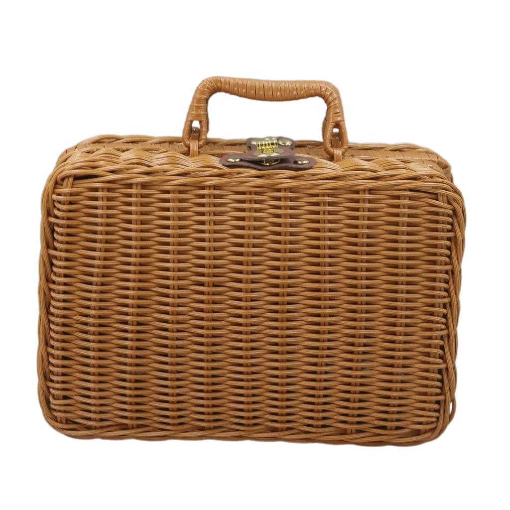 Chic Woven Storage Basket Travel Organizer for Beauty Essentials
