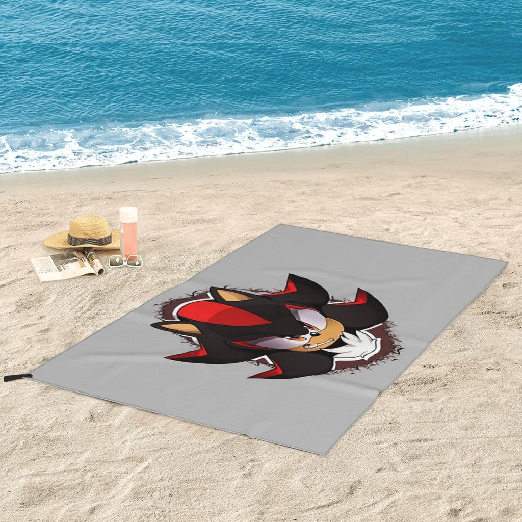 Shadow The Hedgehog Beach Towel Soft Microfiber Quick Dry Absorbent Quick Towels For Bath