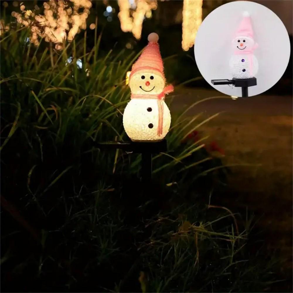 Solar-Powered Outdoor Christmas Snowman Garden Lights
