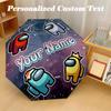 Among Us 8 Rib Auto Folding Umbrella, Personalized Custom Name Text