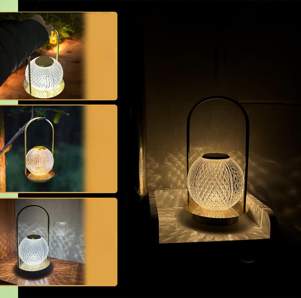 1PC Creative Portable Metal Desk Lamp Outdoor USB Charging Atmosphere Desk Lamp Simple Led Bedroom Bedside Night Light