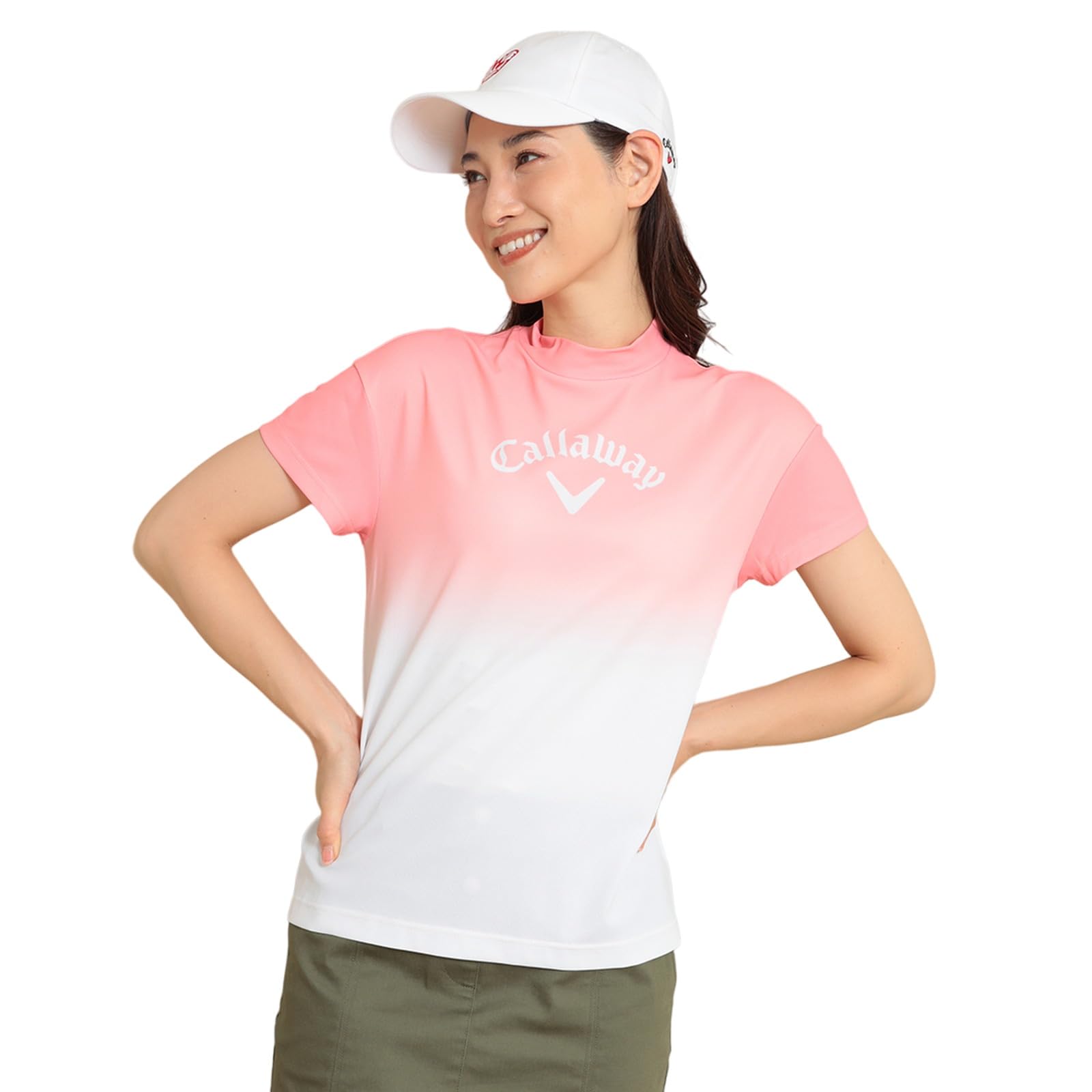 

Футболка с коротким рукавом и воротником-стойкой, быстросохнущая, с защитой от УФ-лучей, для гольфа, нижнее белье C24134215 [Callaway] Женская (Градиентный узор, Влагоотводящий, Быстросохнущий, Защитный) / / 1092_Розовый