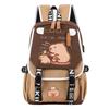 Capybara Flap Backpack with Pencil Case Fashion Casual Nylon Cute Bag Large Capacity Bookbag Animal Cartoon Daypack for Teens
