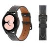 For Samsung Galaxy Watch 5 40mm/44mm/Watch 5 Pro 45mm Textured Genuine Leather Smart Watch Band Adjustable Buckle Strap