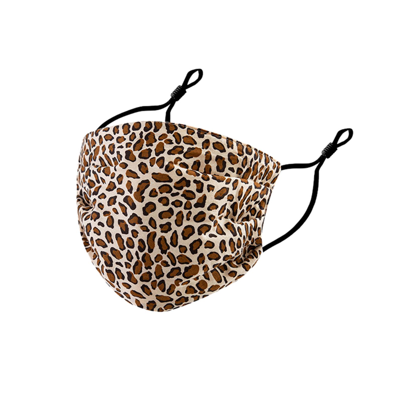 

Взрослые женщины леопардовый принт моющаяся безопасная дымчатая маска для лица хаки