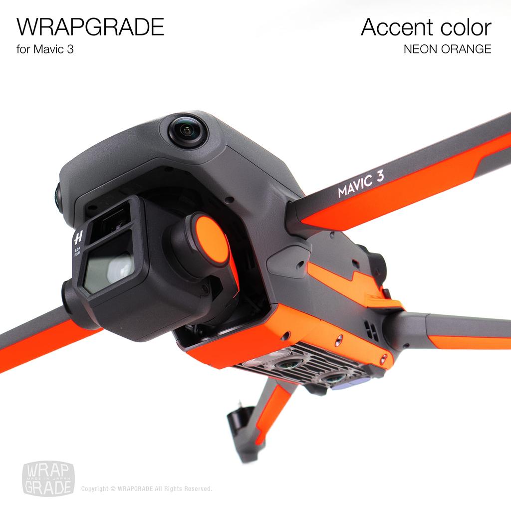 WRAPGRADE for DJI Mavic 3 Mavic 3 Classic Accent Color Skin (Neon Orange)