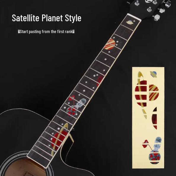 Personalized Guitar Sticker Set: Decorative Fingerboard and Panel Protectors for Acoustic and Electric Guitars.
