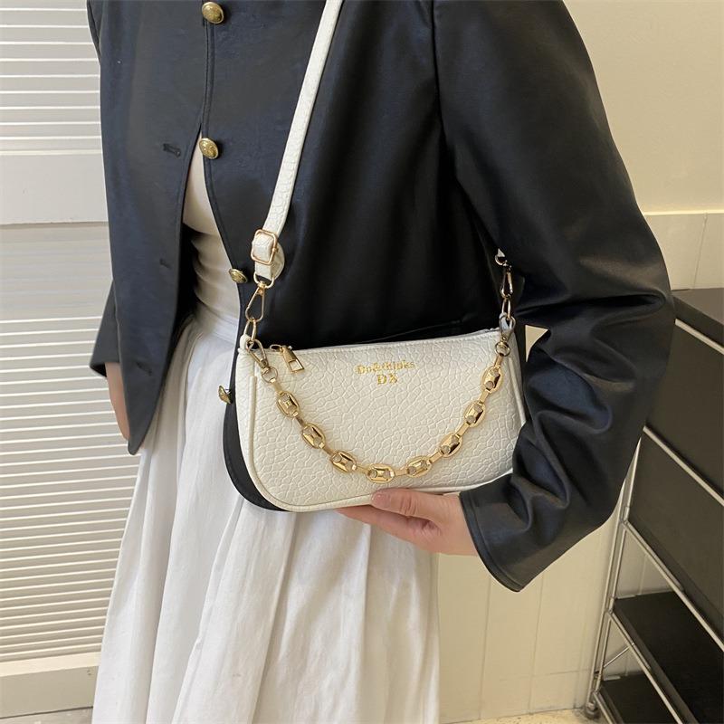 Lychee Pattern Chain Women's Bag New Niche Design Sense Versatile Shoulder Messenger Bag Texture Underarm Bag